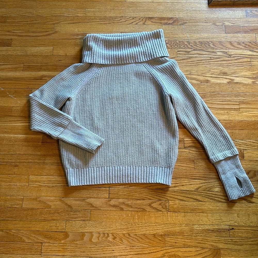 Grey turtleneck sweater